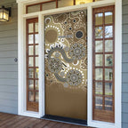 Personalised NAIDOC Week 50 Years Deadly Always Door Cover Brown Aboriginal Artwork Dot Painting