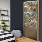 Personalised NAIDOC Week 50 Years Deadly Always Door Cover Brown Aboriginal Artwork Dot Painting