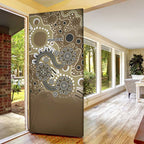 Personalised NAIDOC Week 50 Years Deadly Always Door Cover Brown Aboriginal Artwork Dot Painting