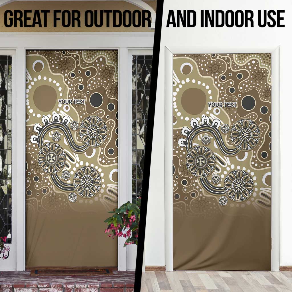 Personalised NAIDOC Week 50 Years Deadly Always Door Cover Brown Aboriginal Artwork Dot Painting