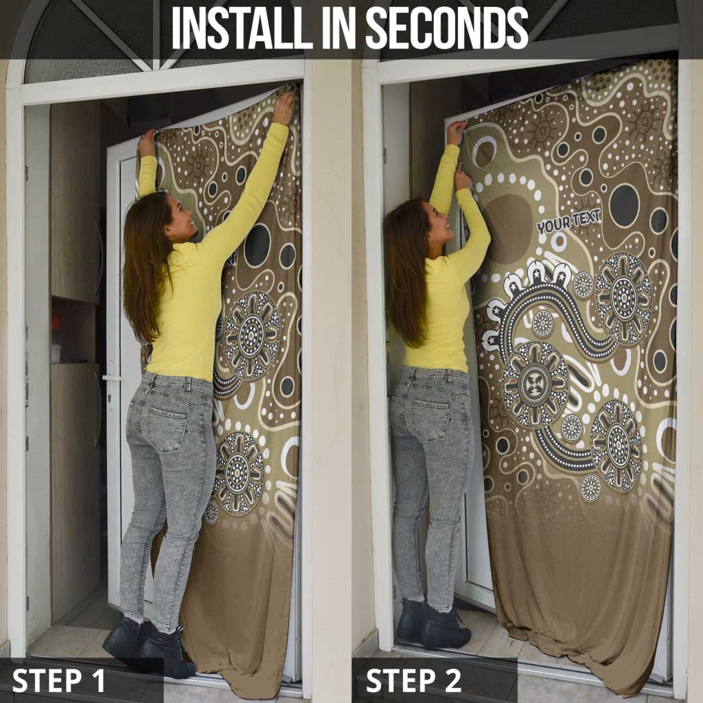Personalised NAIDOC Week 50 Years Deadly Always Door Cover Brown Aboriginal Artwork Dot Painting