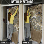 Personalised NAIDOC Week 50 Years Deadly Always Door Cover Brown Aboriginal Artwork Dot Painting