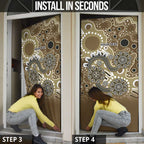 Personalised NAIDOC Week 50 Years Deadly Always Door Cover Brown Aboriginal Artwork Dot Painting
