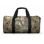 Personalised NAIDOC Week 50 Years Deadly Always Duffle Bag Brown Aboriginal Artwork Dot Painting