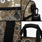 Personalised NAIDOC Week 50 Years Deadly Always Duffle Bag Brown Aboriginal Artwork Dot Painting