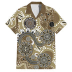 Personalised NAIDOC Week 50 Years Deadly Always Family Matching Mermaid Dress and Hawaiian Shirt Brown Aboriginal Artwork Dot Painting
