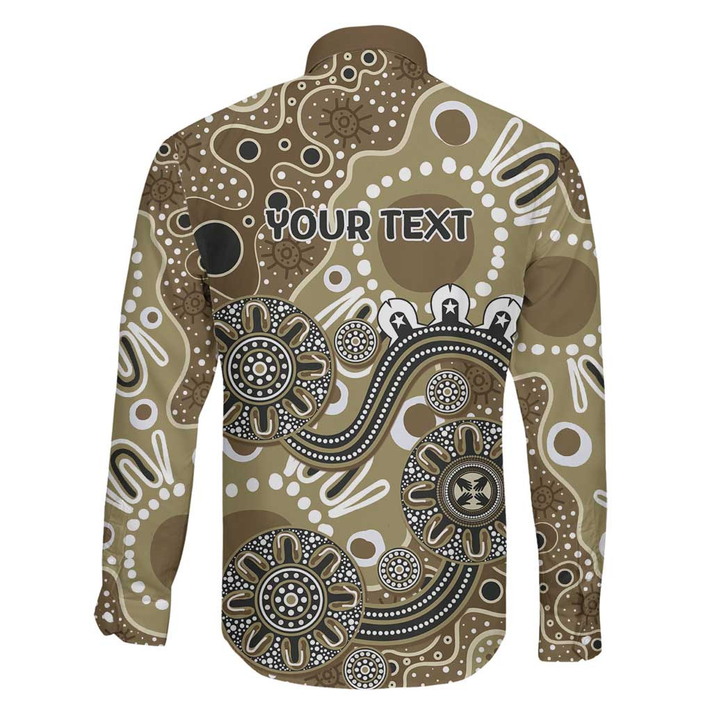 Personalised NAIDOC Week 50 Years Deadly Always Family Matching Mermaid Dress and Hawaiian Shirt Brown Aboriginal Artwork Dot Painting