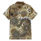 Personalised NAIDOC Week 50 Years Deadly Always Family Matching Short Sleeve Bodycon Dress and Hawaiian Shirt Brown Aboriginal Artwork Dot Painting