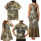 Personalised NAIDOC Week 50 Years Deadly Always Family Matching Tank Maxi Dress and Hawaiian Shirt Brown Aboriginal Artwork Dot Painting