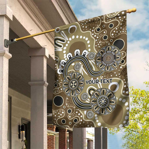 Personalised NAIDOC Week 50 Years Deadly Always Garden Flag Brown Aboriginal Artwork Dot Painting