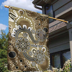 Personalised NAIDOC Week 50 Years Deadly Always Garden Flag Brown Aboriginal Artwork Dot Painting