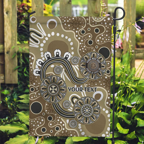 Personalised NAIDOC Week 50 Years Deadly Always Garden Flag Brown Aboriginal Artwork Dot Painting
