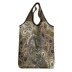 Personalised NAIDOC Week 50 Years Deadly Always Grocery Bag Brown Aboriginal Artwork Dot Painting