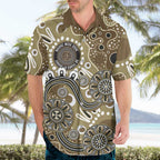 Personalised NAIDOC Week 50 Years Deadly Always Hawaiian Shirt Brown Aboriginal Artwork Dot Painting