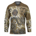 Personalised NAIDOC Week 50 Years Deadly Always Hockey Jersey Brown Aboriginal Artwork Dot Painting
