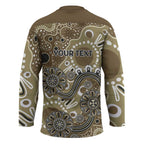 Personalised NAIDOC Week 50 Years Deadly Always Hockey Jersey Brown Aboriginal Artwork Dot Painting