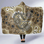 Personalised NAIDOC Week 50 Years Deadly Always Hooded Blanket Brown Aboriginal Artwork Dot Painting