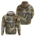 Personalised NAIDOC Week 50 Years Deadly Always Hoodie Brown Aboriginal Artwork Dot Painting
