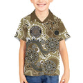 Personalised NAIDOC Week 50 Years Deadly Always Kid Hawaiian Shirt Brown Aboriginal Artwork Dot Painting