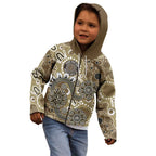 Personalised NAIDOC Week 50 Years Deadly Always Kid Hoodie Brown Aboriginal Artwork Dot Painting