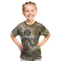 Personalised NAIDOC Week 50 Years Deadly Always Kid T Shirt Brown Aboriginal Artwork Dot Painting