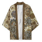 Personalised NAIDOC Week 50 Years Deadly Always Kimono Brown Aboriginal Artwork Dot Painting