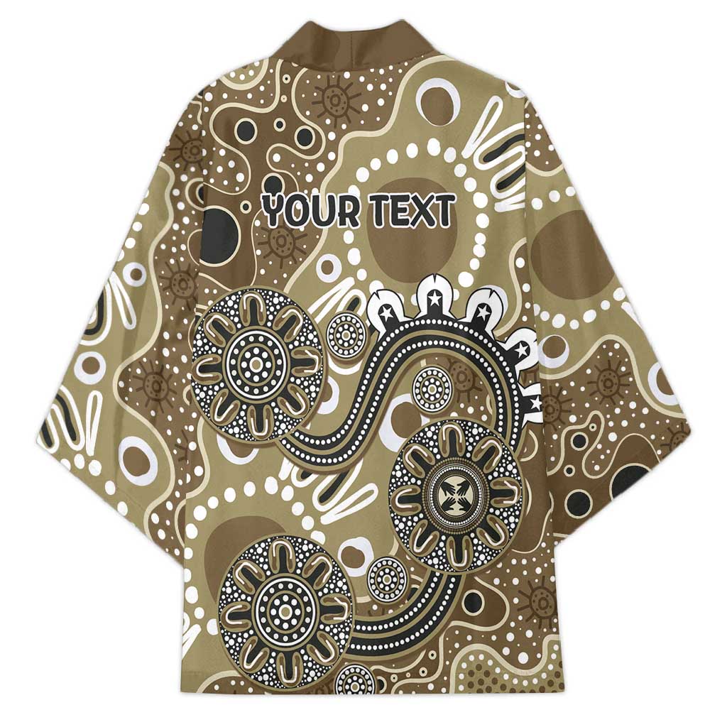 Personalised NAIDOC Week 50 Years Deadly Always Kimono Brown Aboriginal Artwork Dot Painting