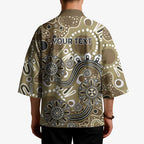 Personalised NAIDOC Week 50 Years Deadly Always Kimono Brown Aboriginal Artwork Dot Painting