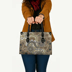Personalised NAIDOC Week 50 Years Deadly Always Leather Bag Brown Aboriginal Artwork Dot Painting