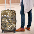 Personalised NAIDOC Week 50 Years Deadly Always Luggage Cover Brown Aboriginal Artwork Dot Painting