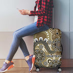 Personalised NAIDOC Week 50 Years Deadly Always Luggage Cover Brown Aboriginal Artwork Dot Painting