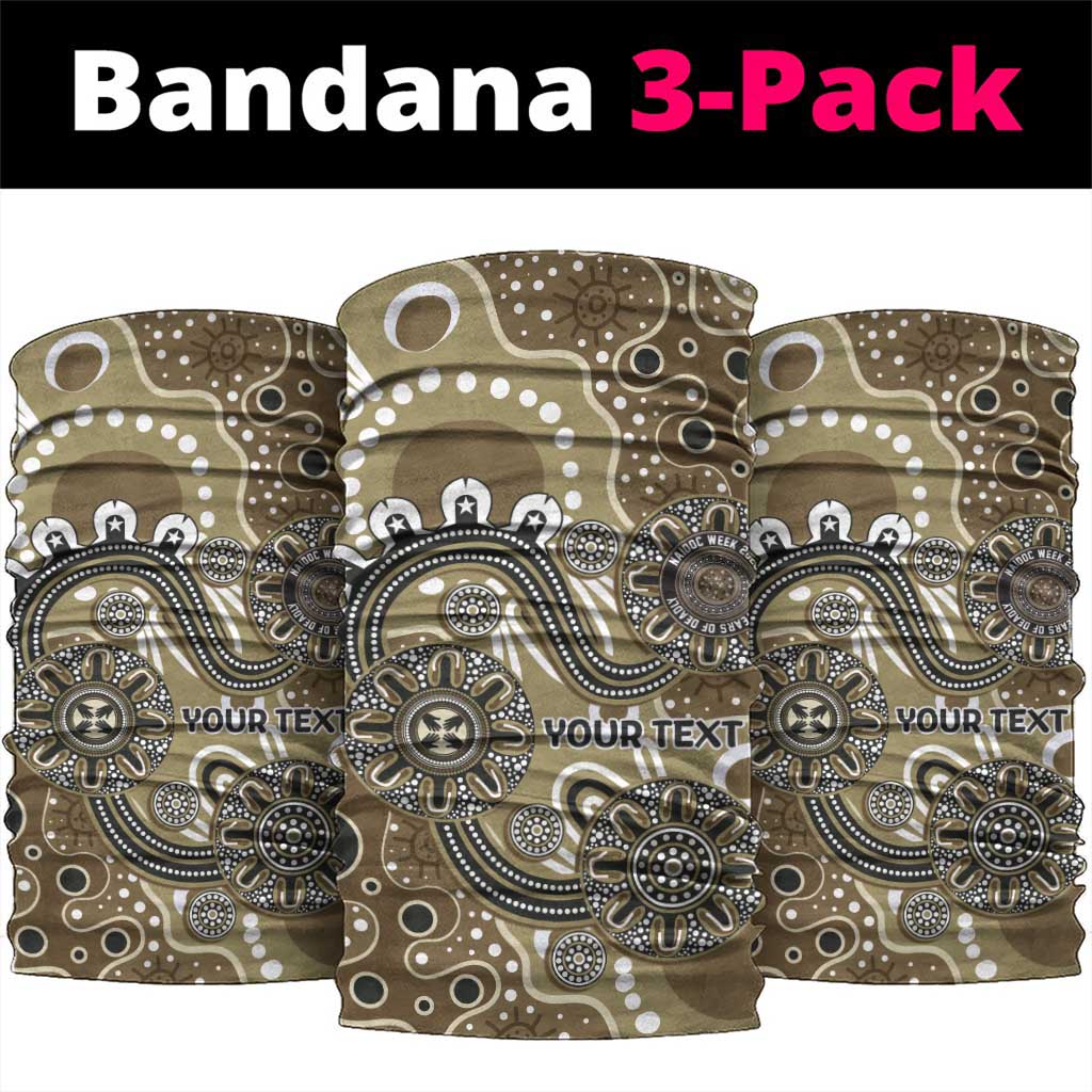 Personalised NAIDOC Week 50 Years Deadly Always Neck Gaiter Brown Aboriginal Artwork Dot Painting