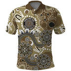 Personalised NAIDOC Week 50 Years Deadly Always Polo Shirt Brown Aboriginal Artwork Dot Painting