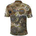 Personalised NAIDOC Week 50 Years Deadly Always Polo Shirt Brown Aboriginal Artwork Dot Painting