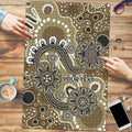Personalised NAIDOC Week 50 Years Deadly Always Puzzle Brown Aboriginal Artwork Dot Painting