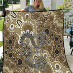 Personalised NAIDOC Week 50 Years Deadly Always Quilt Brown Aboriginal Artwork Dot Painting