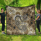 Personalised NAIDOC Week 50 Years Deadly Always Quilt Brown Aboriginal Artwork Dot Painting