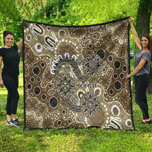 Personalised NAIDOC Week 50 Years Deadly Always Quilt Brown Aboriginal Artwork Dot Painting