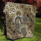 Personalised NAIDOC Week 50 Years Deadly Always Quilt Brown Aboriginal Artwork Dot Painting