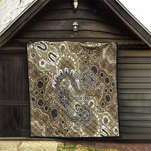 Personalised NAIDOC Week 50 Years Deadly Always Quilt Brown Aboriginal Artwork Dot Painting
