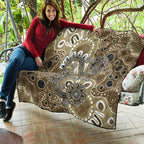 Personalised NAIDOC Week 50 Years Deadly Always Quilt Brown Aboriginal Artwork Dot Painting