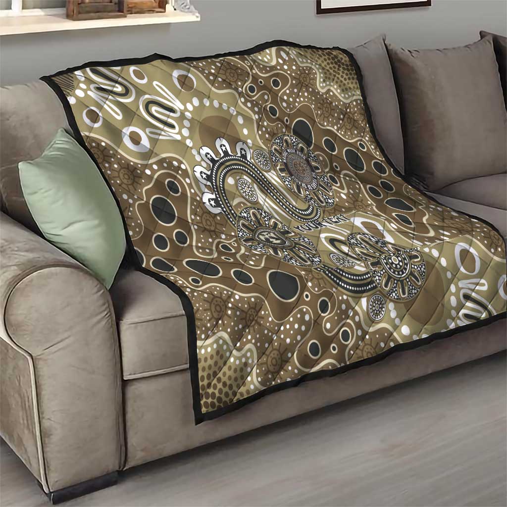 Personalised NAIDOC Week 50 Years Deadly Always Quilt Brown Aboriginal Artwork Dot Painting