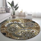 Personalised NAIDOC Week 50 Years Deadly Always Round Carpet Brown Aboriginal Artwork Dot Painting