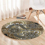 Personalised NAIDOC Week 50 Years Deadly Always Round Carpet Brown Aboriginal Artwork Dot Painting