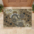 Personalised NAIDOC Week 50 Years Deadly Always Rubber Doormat Brown Aboriginal Artwork Dot Painting