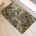 Personalised NAIDOC Week 50 Years Deadly Always Rubber Doormat Brown Aboriginal Artwork Dot Painting