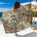 Personalised NAIDOC Week 50 Years Deadly Always Sarong Brown Aboriginal Artwork Dot Painting