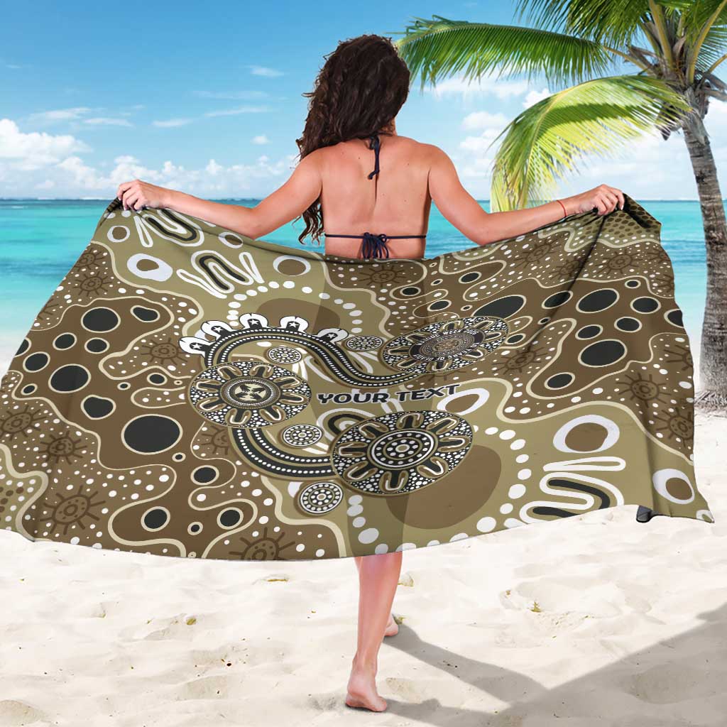 Personalised NAIDOC Week 50 Years Deadly Always Sarong Brown Aboriginal Artwork Dot Painting
