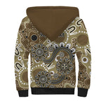Personalised NAIDOC Week 50 Years Deadly Always Sherpa Hoodie Brown Aboriginal Artwork Dot Painting