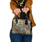 Personalised NAIDOC Week 50 Years Deadly Always Shoulder Handbag Brown Aboriginal Artwork Dot Painting